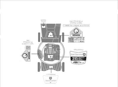 Label Map Diagram and Parts List for 12AVO2R3752 2024 Yard Machines Lawn Mower